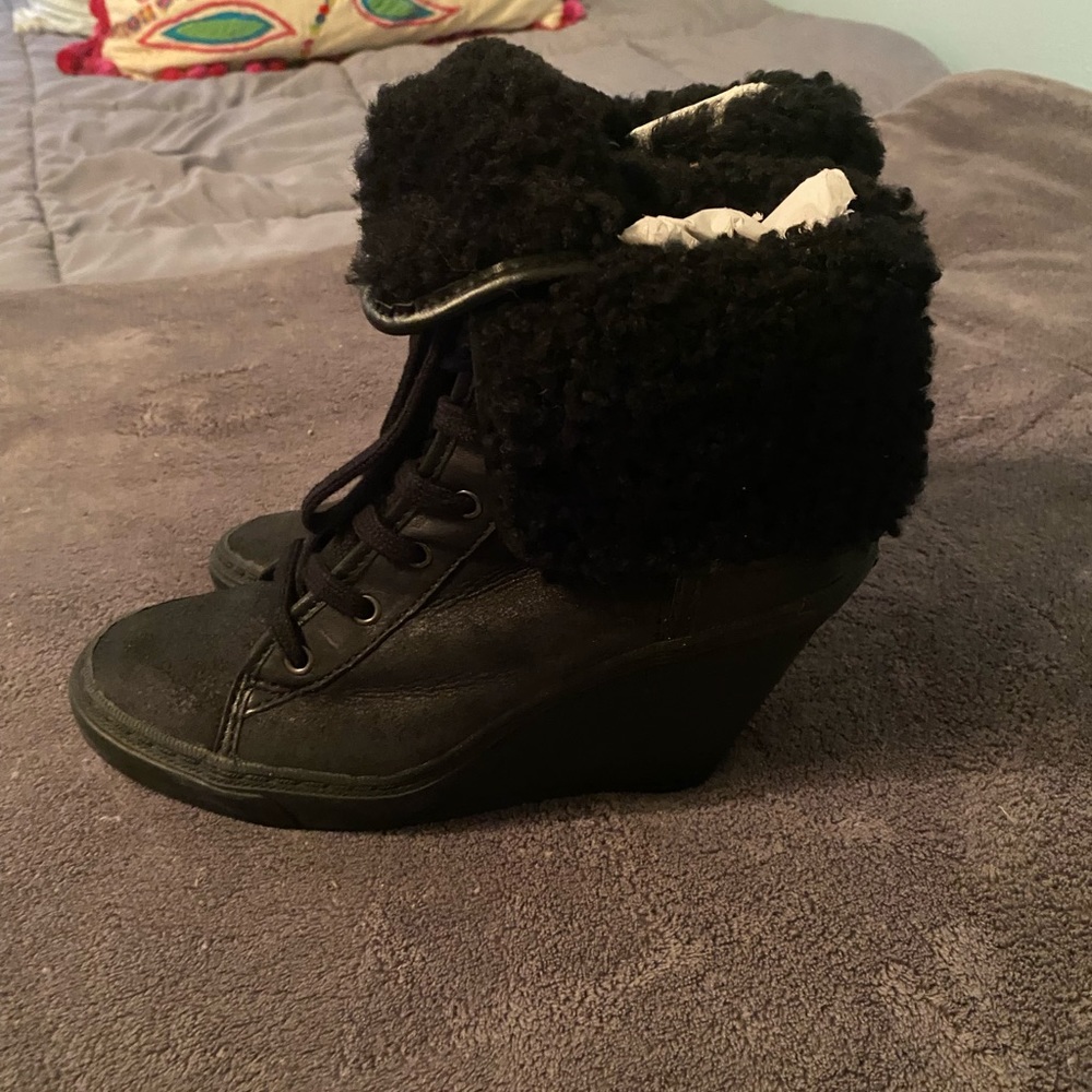 Ash heeled wedge boots